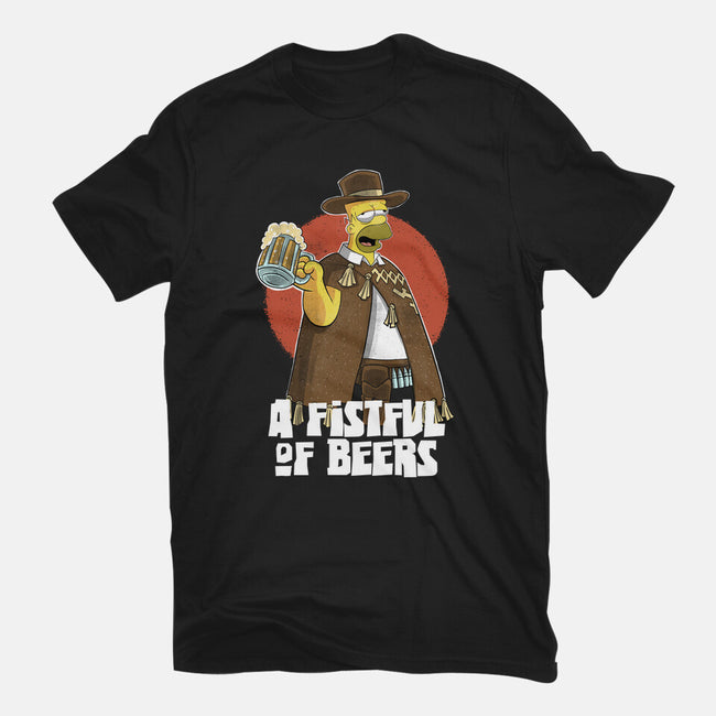 A Fistful Of Beers-Mens-Basic-Tee-zascanauta
