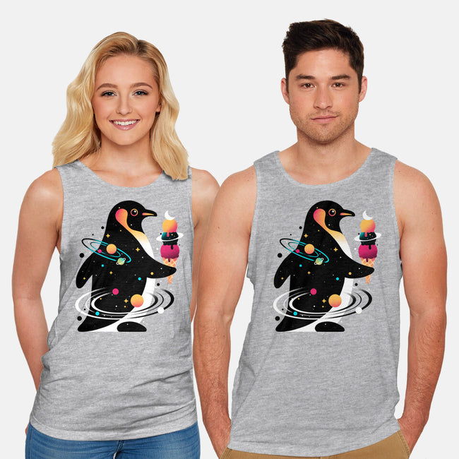 Space Penguin-Unisex-Basic-Tank-NemiMakeit