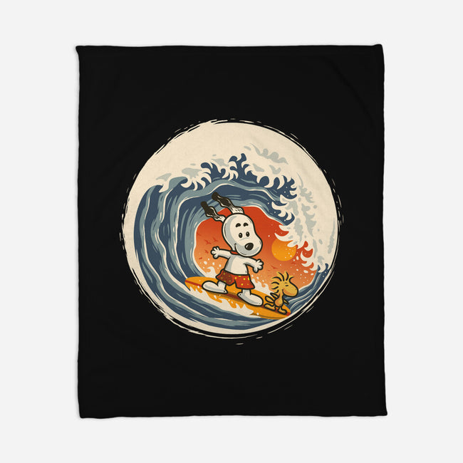 Surfing Beagle-None-Fleece-Blanket-erion_designs