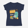 Try Delicious Spice Cream-Womens-V-Neck-Tee-Aarons Art Room