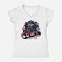 Creatures From The Deep-Womens-V-Neck-Tee-glitchygorilla