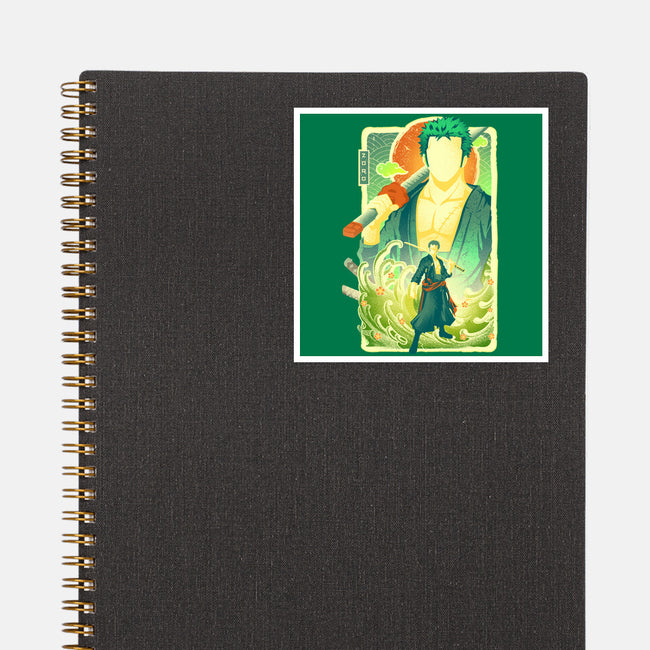 Great Wave Zoro-None-Glossy-Sticker-hypertwenty