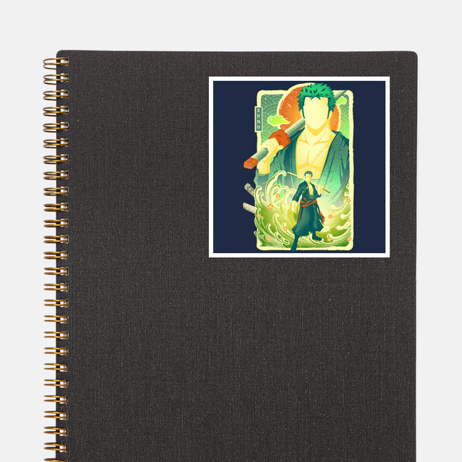 Great Wave Zoro-None-Glossy-Sticker-hypertwenty