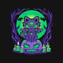Spooky Moonlit Cat-Youth-Basic-Tee-TechraNova