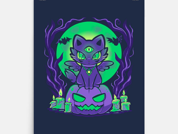 Spooky Moonlit Cat
