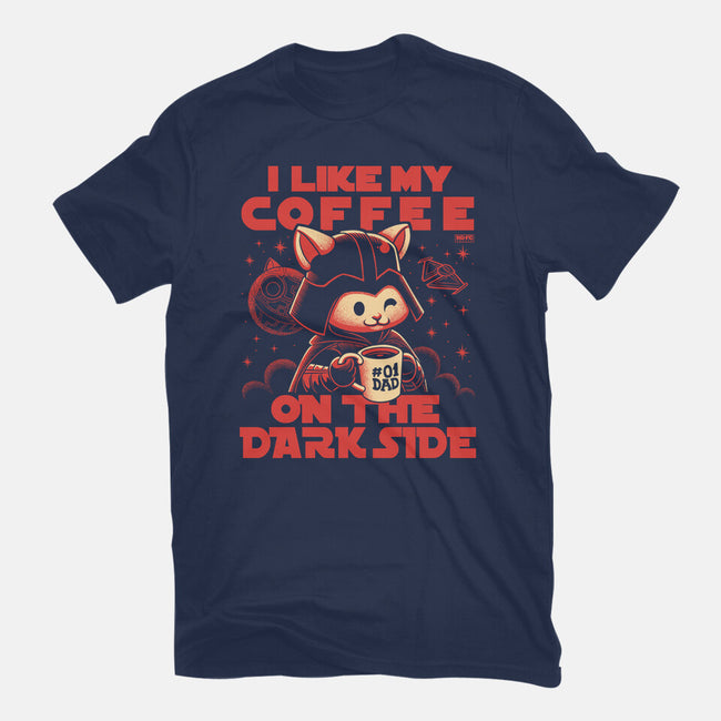 I Like My Coffee On The Dark Side-Womens-Basic-Tee-worlddominationforcats