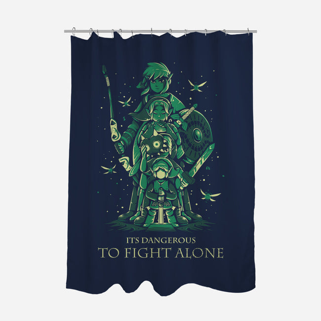 Don't Fight Alone-None-Polyester-Shower Curtain-yumie