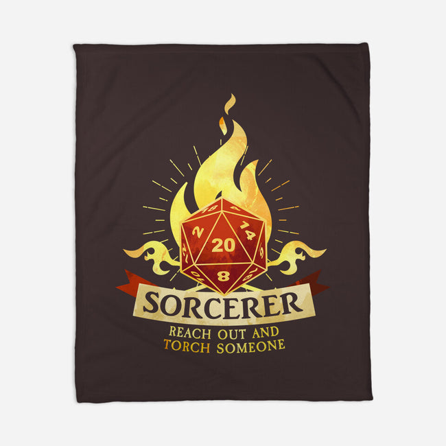 Sorcerer D20-None-Fleece-Blanket-D20 Tees