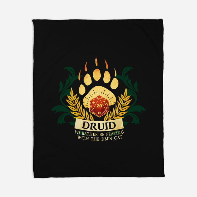 Druid D20-None-Fleece-Blanket-D20 Tees