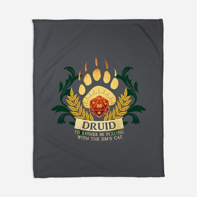 Druid D20-None-Fleece-Blanket-D20 Tees