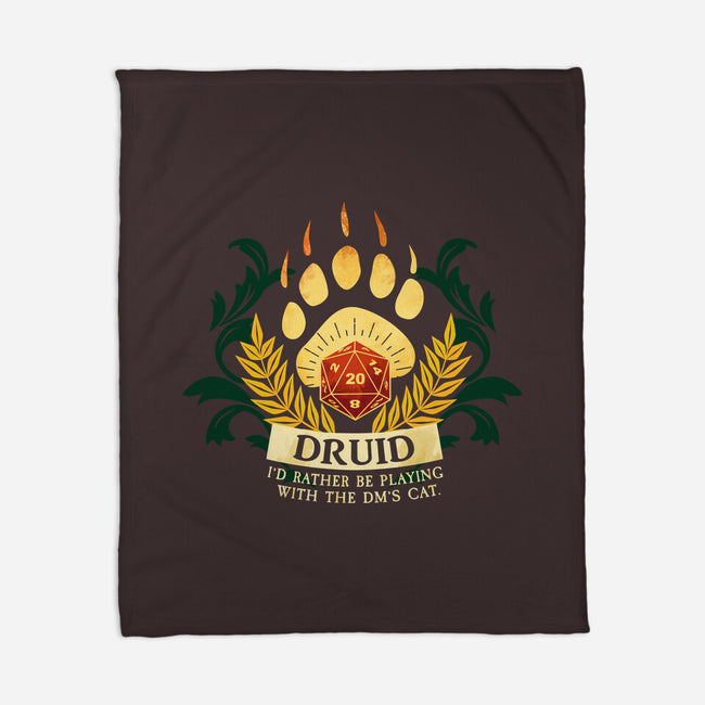 Druid D20-None-Fleece-Blanket-D20 Tees