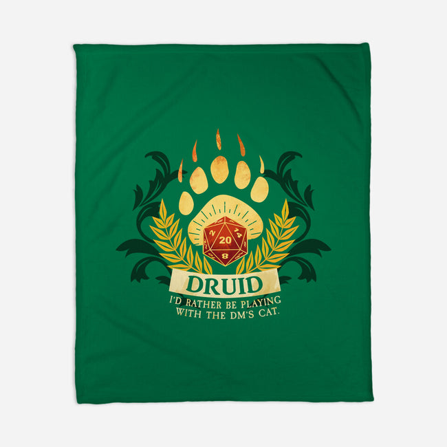 Druid D20-None-Fleece-Blanket-D20 Tees