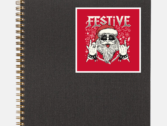 Festive Rock And Roll Santa