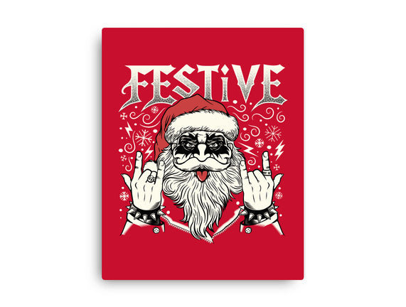 Festive Rock And Roll Santa