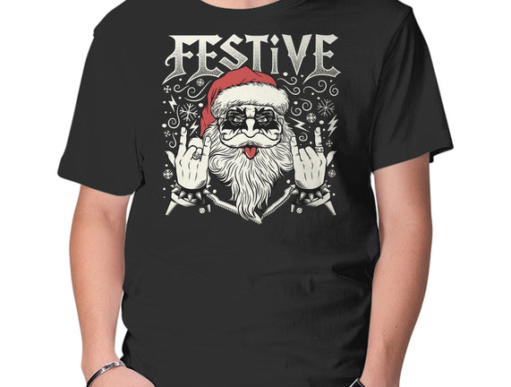 Festive Rock And Roll Santa