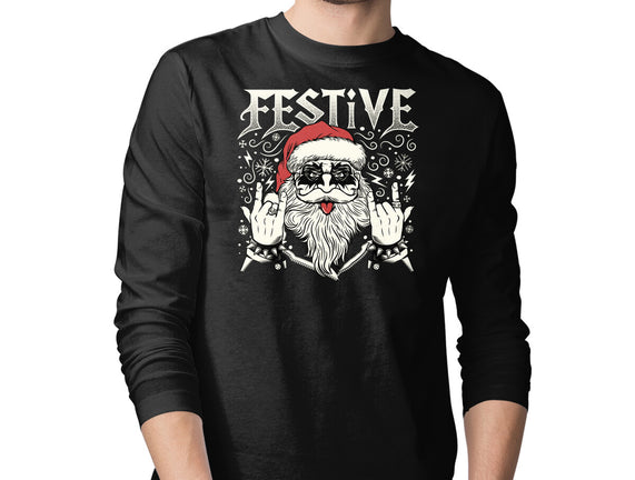 Festive Rock And Roll Santa