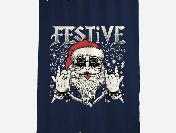 Festive Rock And Roll Santa