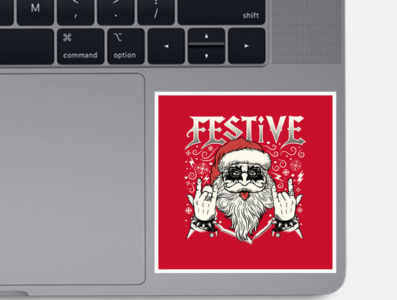 Festive Rock And Roll Santa