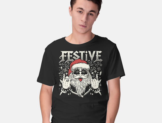 Festive Rock And Roll Santa