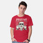 Festive Rock And Roll Santa-Mens-Basic-Tee-tobefonseca