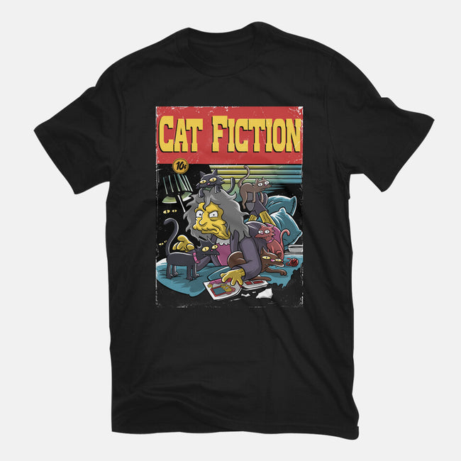 Cat Fiction-Womens-Fitted-Tee-zascanauta