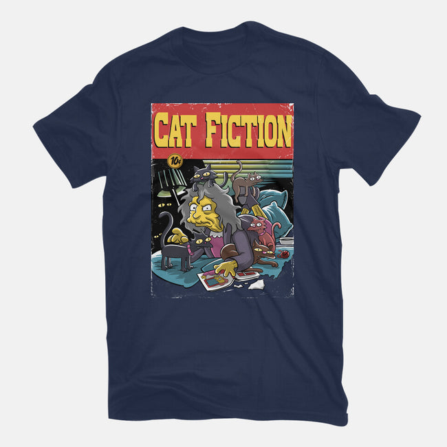 Cat Fiction-Womens-Fitted-Tee-zascanauta