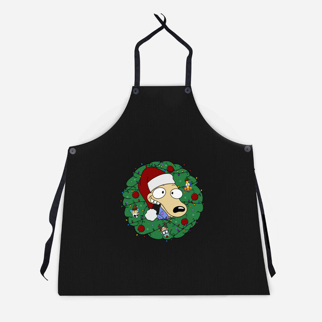 Rockoing Around The Christmas Tree-Unisex-Kitchen-Apron-Alexhefe