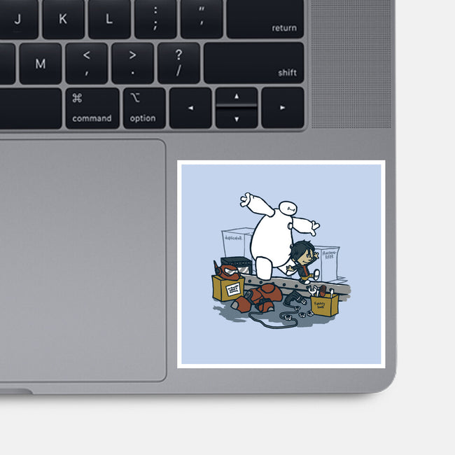 Hiro And Baymax-None-Glossy-Sticker-Arinesart