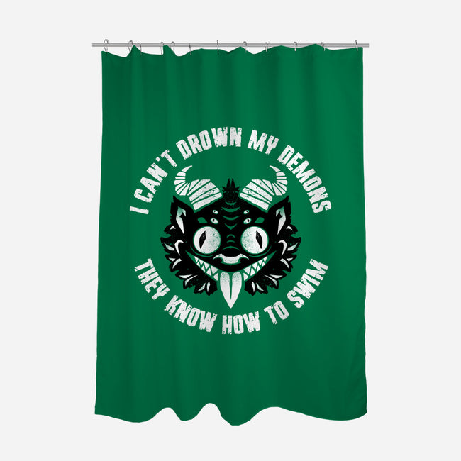 I Can't Drown My Demons-None-Polyester-Shower Curtain-Bezao Abad