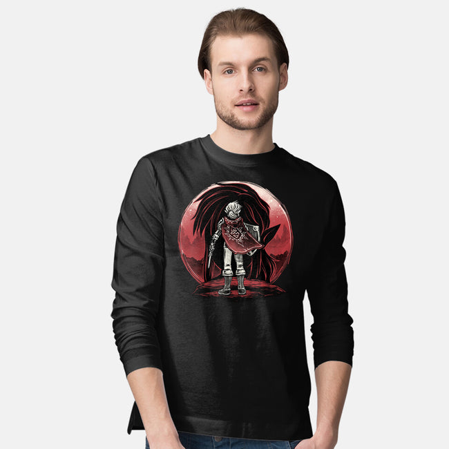 Hero And The Red Sunset-Mens-Long Sleeved-Tee-momma_gorilla