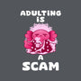 Adulting Is A Scam-None-Removable Cover w Insert-Throw Pillow-FunkVampire