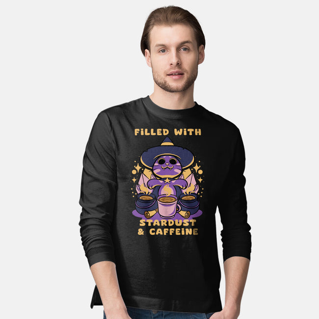 Filled With Stardust And Caffeine-Mens-Long Sleeved-Tee-FunkVampire
