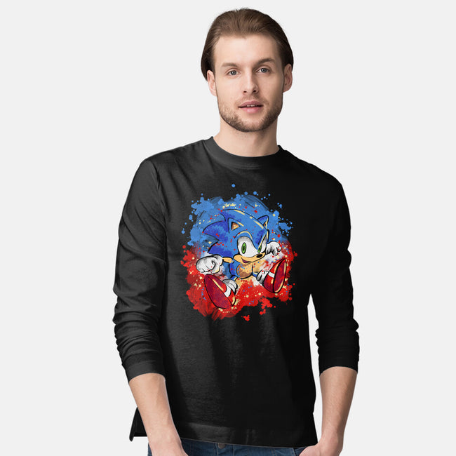 Hedgehog Paint-Mens-Long Sleeved-Tee-nickzzarto