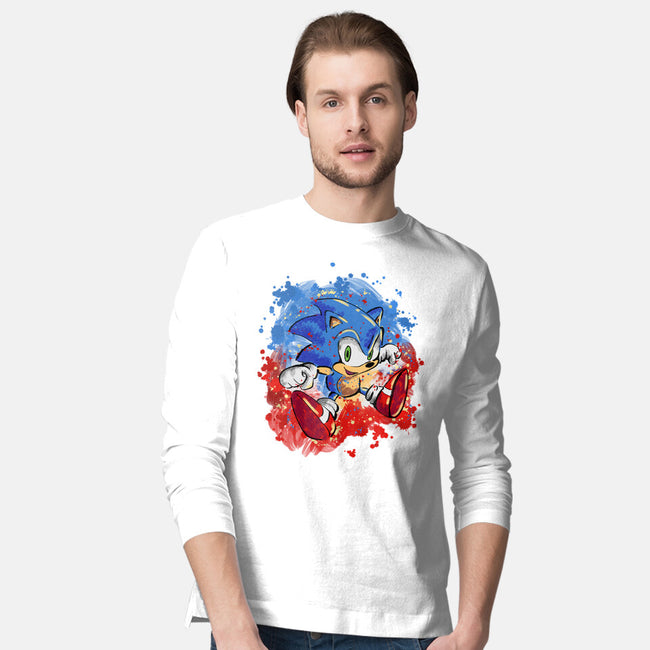 Hedgehog Paint-Mens-Long Sleeved-Tee-nickzzarto