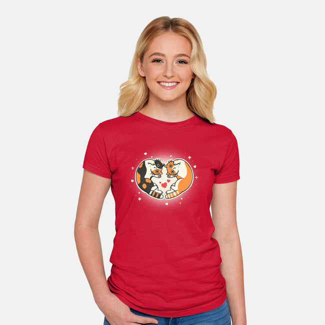 The Meow Lovers-Womens-Fitted-Tee-Freecheese