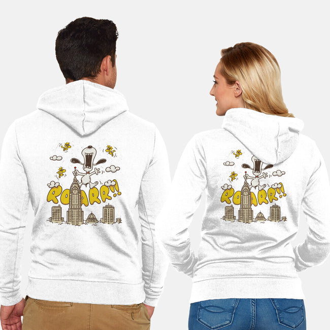 Beagle Kong-Unisex-Zip-Up-Sweatshirt-Getsousa!