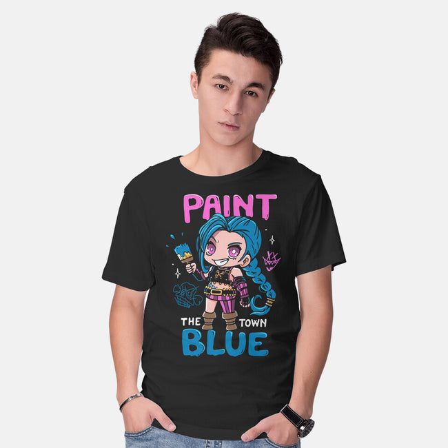 Paint The Town Blue-Mens-Basic-Tee-Vallina84