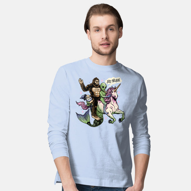 Just Believe-Mens-Long Sleeved-Tee-momma_gorilla