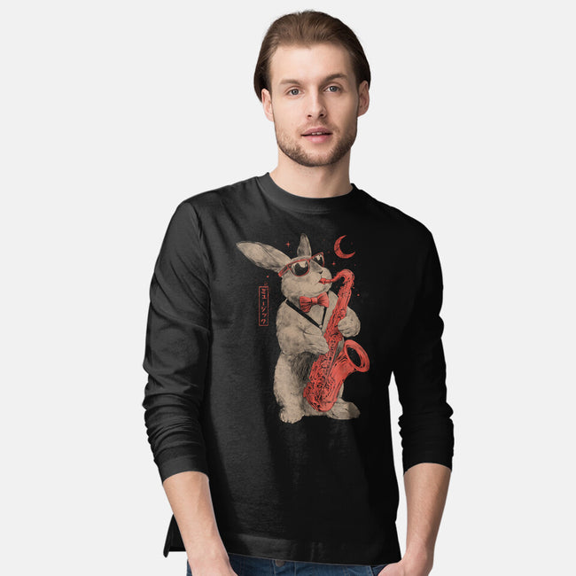 Jazz Bunny-Mens-Long Sleeved-Tee-eduely