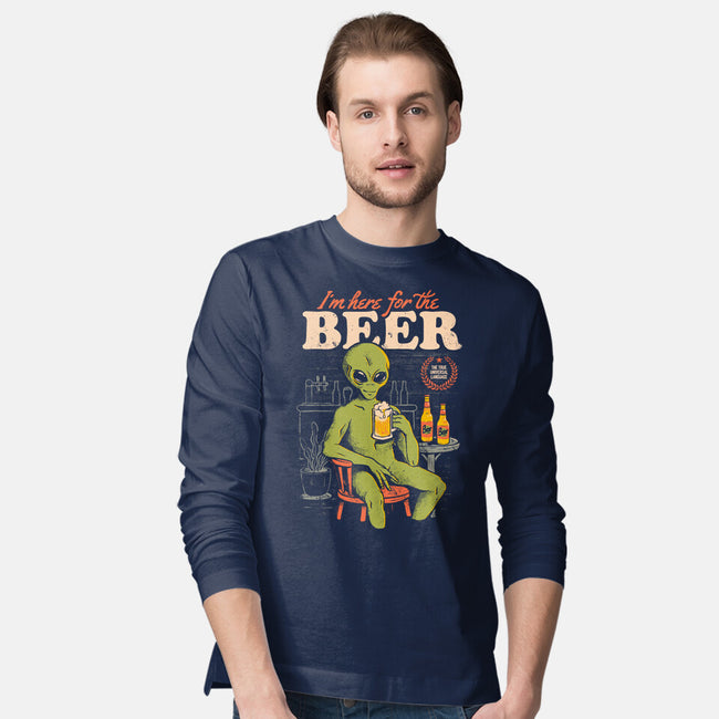 Here For The Beer-Mens-Long Sleeved-Tee-eduely