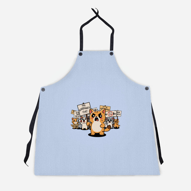 Cat Protest-Unisex-Kitchen-Apron-fanfabio