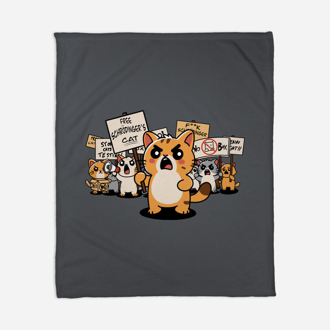 Cat Protest-None-Fleece-Blanket-fanfabio