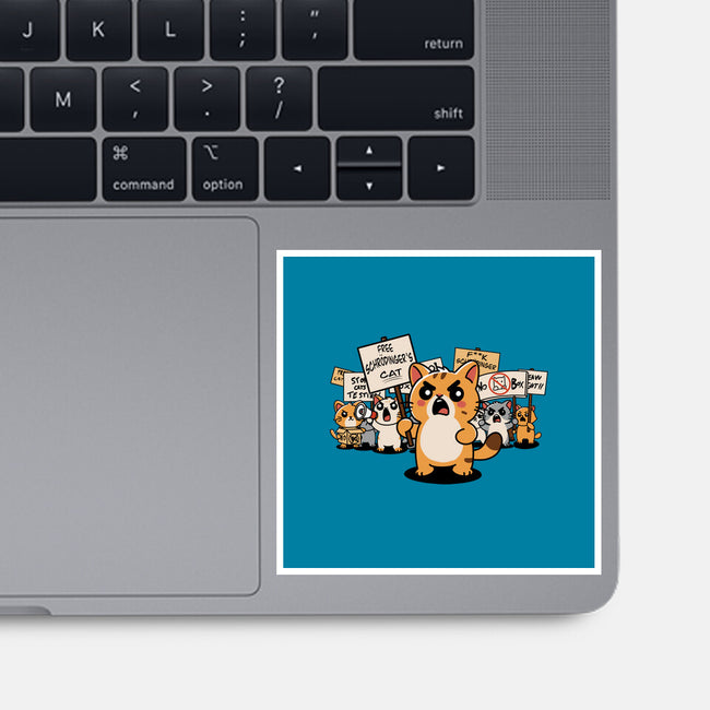 Cat Protest-None-Glossy-Sticker-fanfabio