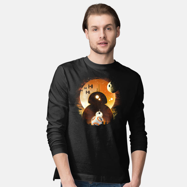 Astromech Night-Mens-Long Sleeved-Tee-dandingeroz