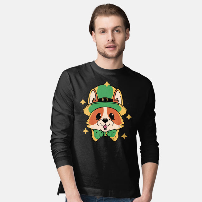 Lucky Corgi-Mens-Long Sleeved-Tee-brunopires
