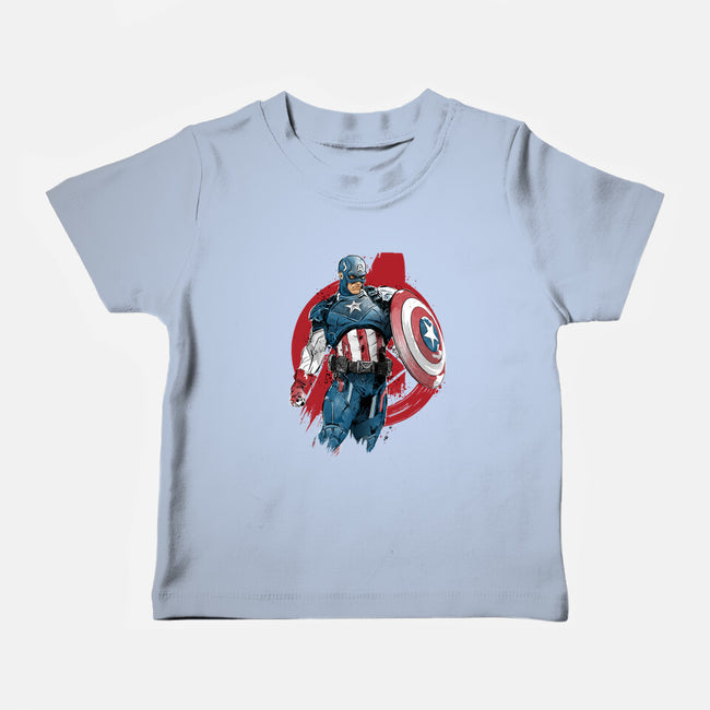 The First Avenger-Baby-Basic-Tee-DrMonekers
