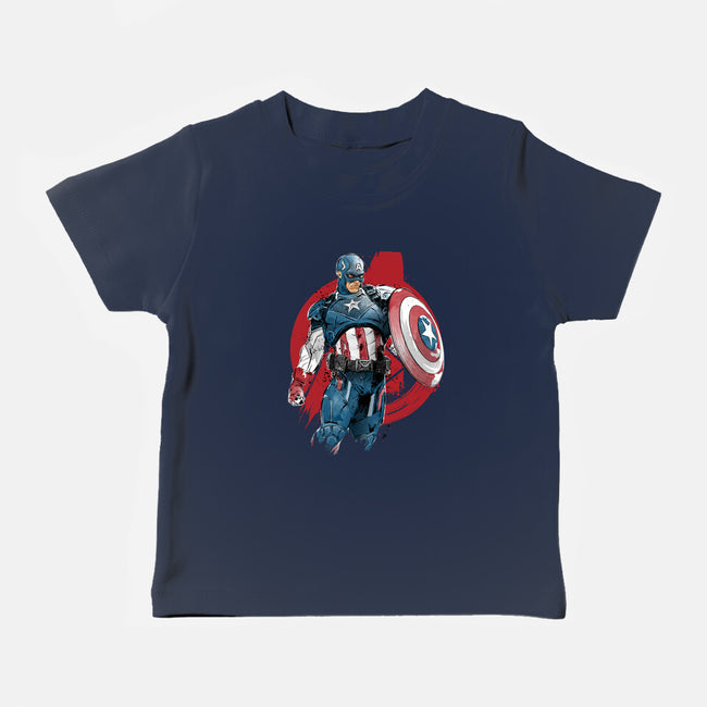 The First Avenger-Baby-Basic-Tee-DrMonekers