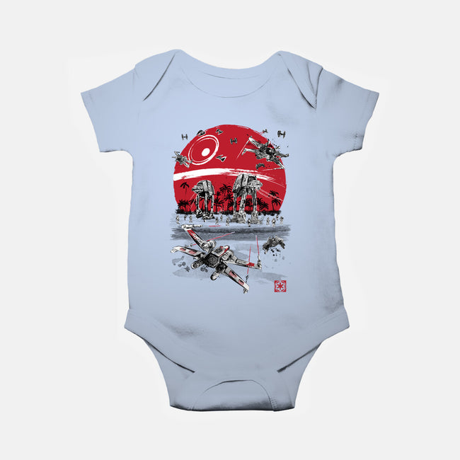 Battle On The Beach-Baby-Basic-Onesie-DrMonekers