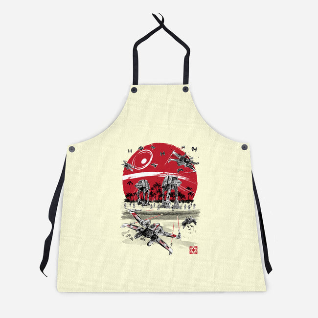 Battle On The Beach-Unisex-Kitchen-Apron-DrMonekers
