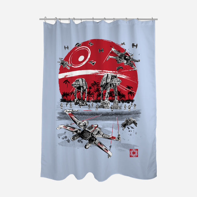 Battle On The Beach-None-Polyester-Shower Curtain-DrMonekers